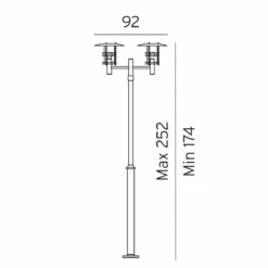Stockholm 283 Stolpe 7 Stockholm 283 Stolpe -Lightup Butikk Stockholm 283 stolpe Utebelysning stolpe Norlys 3183032 3