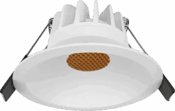 Styx Lavtbyggende Downlight 7,5W 2700K RA95 IP44 - Hvit/kobber