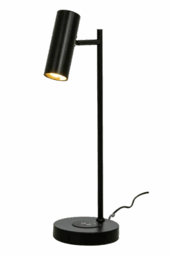 Tabela Bordlampe Med Trådløs Lader Og USB - Svart