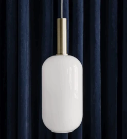 Ferm LIVING Taklampe Collect Opal Tall-Low Socket Messing