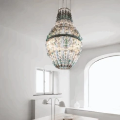 The Crown Lysekrone 135 Cm - Håndblåst Glass