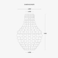 The Crown Lysekrone 135 Cm - Håndblåst Glass -Lightup Butikk The Crown lysekrone 135 cm Handblast glass Takpendler Orsjo 35002 76 019 4