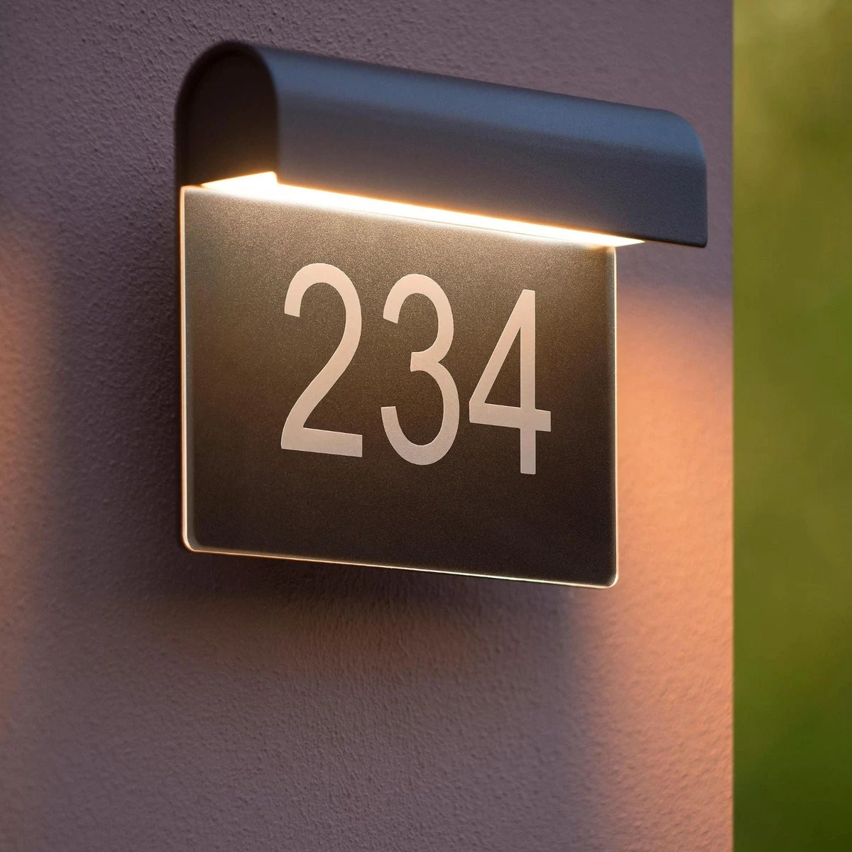 Thesi Utendørs Vegglampe Med Husnummer - Svart 4 Thesi Utendørs Vegglampe Med Husnummer - Svart - Bilde 2