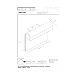 Thesi Utendørs Vegglampe Med Husnummer - Svart 13 Thesi Utendørs Vegglampe Med Husnummer - Svart -Lightup Butikk Thesi utendors vegglampe med husnummer Svart Utebelysning vegg veggskjold Lucide LC278810630 6