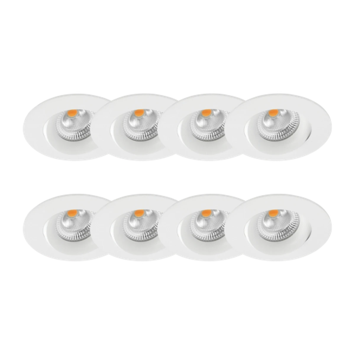 Tigrus 360° Rotatable Lavtbyggende Downlight 7W 2700K IP44 8 Pakning - Hvit 3 Tigrus 360° Rotatable Lavtbyggende Downlight 7W 2700K IP44 8 Pakning - Hvit
