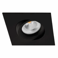 Tigrus 360° Square Rotatable Lavtbyggende Downlight 7W 2700K IP44 - Svart