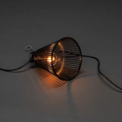 Konstsmide Tilleggsslynge 10 Lys Med Svarte Skjermer- Amber -Lightup Butikk Tilleggsslynge 10 lys med svarte skjermer Amber Utebelysning Lysslynge Konstsmide 2334 870 4