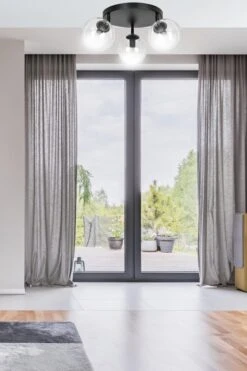 Tofi Taklampe Rund 3 Lys - Svart/Klart Glass -Lightup Butikk Tofi taklampe rund 3 lys SvartKlart glass Taklamper Emibig 7763APREM 8