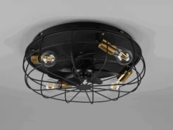 Trondheim Takvifte 4 Lys M/fjernkontroll - Svart/Gullfarget -Lightup Butikk Trondheim takvifte 4 lys mfjernkontroll SvartGullfarget Vifter Reality Trl R61095032 4