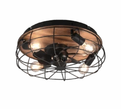 Trondheim Takvifte 4 Lys M/fjernkontroll - Svart/Trefarget