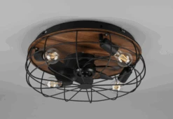 Trondheim Takvifte 4 Lys M/fjernkontroll - Svart/Trefarget -Lightup Butikk Trondheim takvifte 4 lys mfjernkontroll SvartTrefarget Vifter Reality Trl R61105032 3