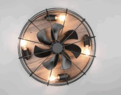 Trondheim Takvifte 4 Lys M/fjernkontroll - Svart/Trefarget -Lightup Butikk Trondheim takvifte 4 lys mfjernkontroll SvartTrefarget Vifter Reality Trl R61105032 4