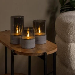 Velas Bordlampe Stearinlys Batteridrevet - 3 Pakning