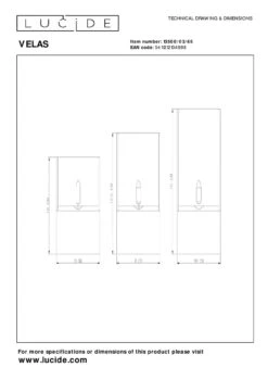 Velas Bordlampe Stearinlys Batteridrevet - 3 Pakning -Lightup Butikk Velas bordlampe stearinlys batteridrevet 3 pakning Bordlamper Lucide LC135000365 11