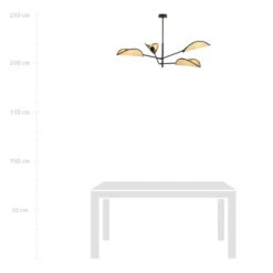 Vene Taklampe 4-lys - Svart/Natur -Lightup Butikk Vene taklampe 4 lys SvartNatur Taklamper Emibig 11604 5