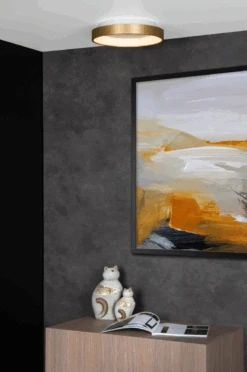 Vidal 28 Cm Taklampe 21W Dimbar LED - Matt Gull -Lightup Butikk Vidal 28 cm taklampe 21W dimbar LED Matt gull Taklamper Lucide LC461032002 3