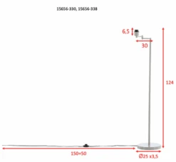 Virro Gulvlampe 126 Cm - Beige -Lightup Butikk Virro gulvlampe 126 cm Beige Gulvlamper Venture Home 15656 330 8