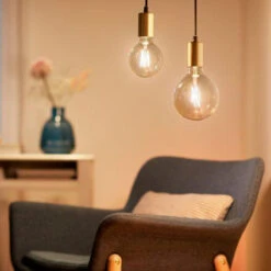 WiZ E27 Lyspære Filament G125 6,7W Wifi - Justerbar Fargetemperatur 2000-5000 Kelvin -Lightup Butikk WiZ E27 Lyspaere filament G125 67W Wifi Justerbar fargetemperatur 2000 5000 Kelvin Smartpaerer E27 WiZ 929003017901 5