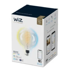 WiZ E27 Lyspære Filament G200 6,5W Wifi - Justerbar Fargetemperatur 2700-6500 Kelvin -Lightup Butikk WiZ E27 Lyspaere filament G200 65W Wifi Justerbar fargetemperatur 2700 6500 Kelvin Smartpaerer E27 WiZ 929002419201 8