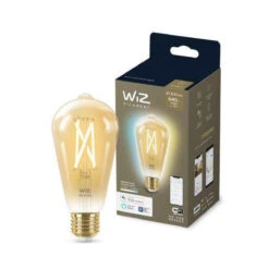 WiZ E27 Lyspære Filament St64 6,7W Wifi - Justerbar Fargetemperatur 2000-5000 Kelvin -Lightup Butikk WiZ E27 Lyspaere filament St64 67W Wifi Justerbar fargetemperatur 2000 5000 Kelvin Smartpaerer E27 WiZ 929003018701 6