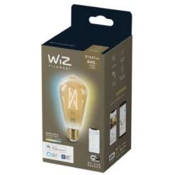 WiZ E27 Lyspære Filament St64 6,7W Wifi - Justerbar Fargetemperatur 2000-5000 Kelvin -Lightup Butikk WiZ E27 Lyspaere filament St64 67W Wifi Justerbar fargetemperatur 2000 5000 Kelvin Smartpaerer E27 WiZ 929003018701 7