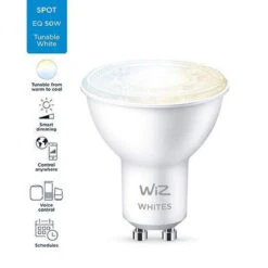 WiZ GU10 Lyspære 4,9W Wifi - Justerbar Fargetemperatur 2700-6500 Kelvin -Lightup Butikk WiZ GU10 Lyspaere 49W Wifi Justerbar fargetemperatur 2700 6500 Kelvin LED paere GU10 WiZ 929003772222 6