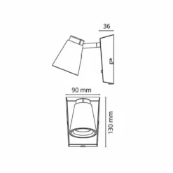 Zoom Square M/ Dimmer 6W LED - Svart -Lightup Butikk Zoom Square m dimmer 6W LED Svart Vegglamper Sg Armaturen As 3000451 3