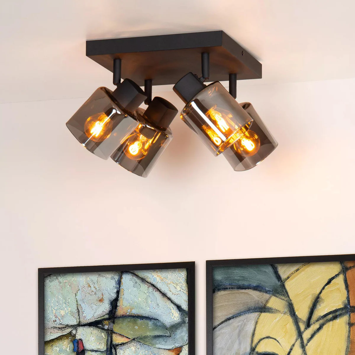 Lightup Butikk -Lightup Butikk Alion Taklampe 4 RoykfargetSvart Taklamper Lucide LC179991430 3